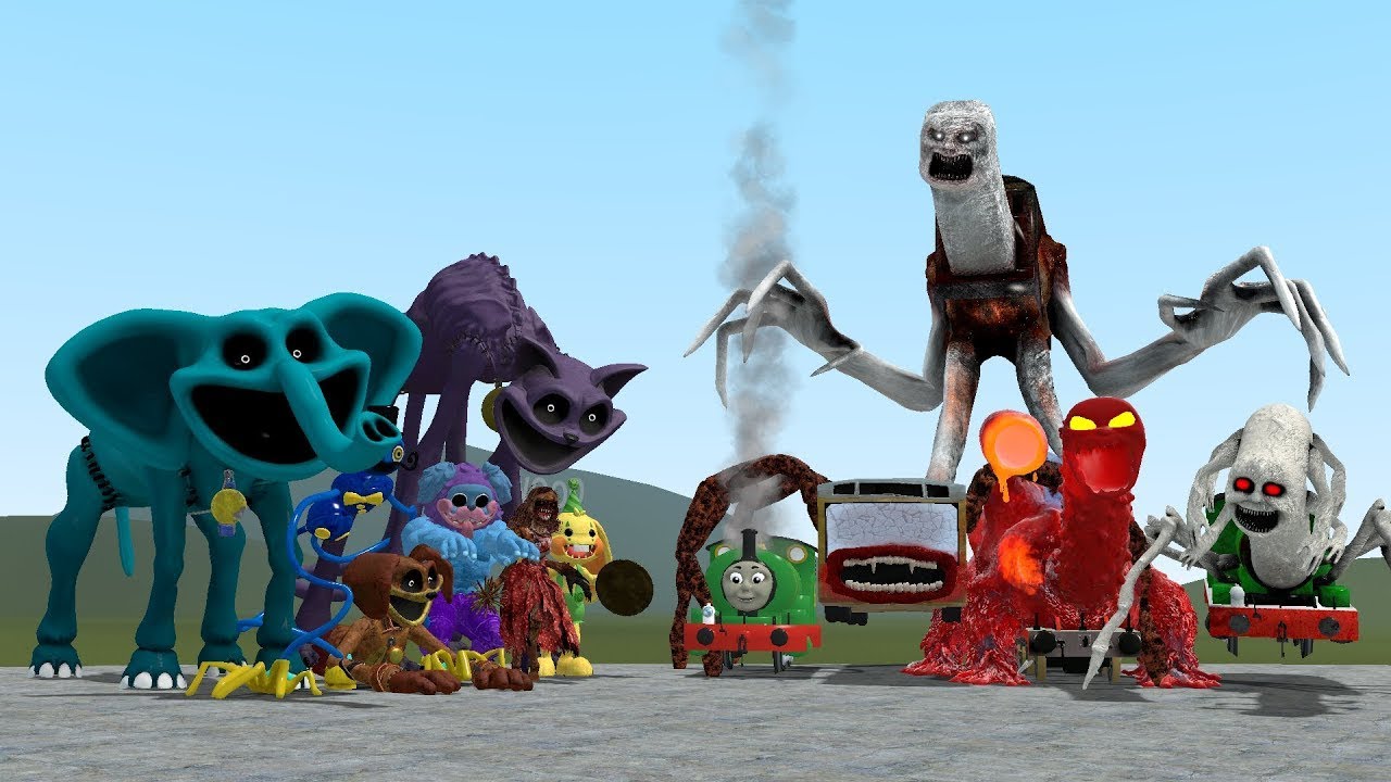 ALL POPPY PLAYTIME CHAPTER 3-1 VS ALL CURSED THOMAS In Garry's Mod! 