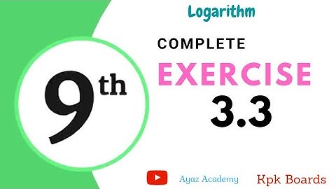 Kpk Class 9 Maths Exercise 3.3 - Complete
