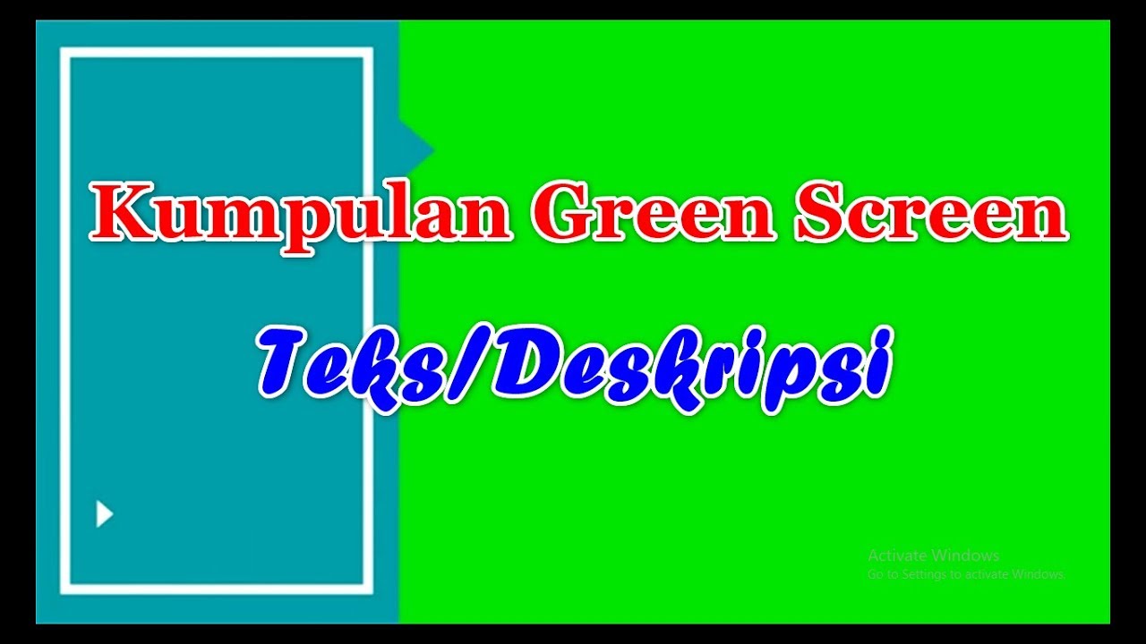 Kumpulan Green Screen Teks atau Deskripsi YouTube