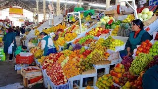 Peru Local Market STREET FOOD Tour of San Pedro Market in Cusco