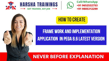 పెగా 8.6 తాజా వెర్షన్‌లో ఫ్రేమ్ వర్క్ & ఇంప్లిమెంటేషన్ అప్లికేషన్‌ను ఎలా సృష్టించాలి.|| హర్ష శిక్...