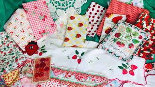New strawberry slow stitch jacket | strawberry fields project | Part 1 #slowstitching