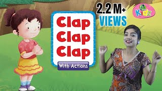 Two Little Hands To Clap Clap Clap Rhyme With Lyrics I English Kids Songs | Learning Videos For Kids