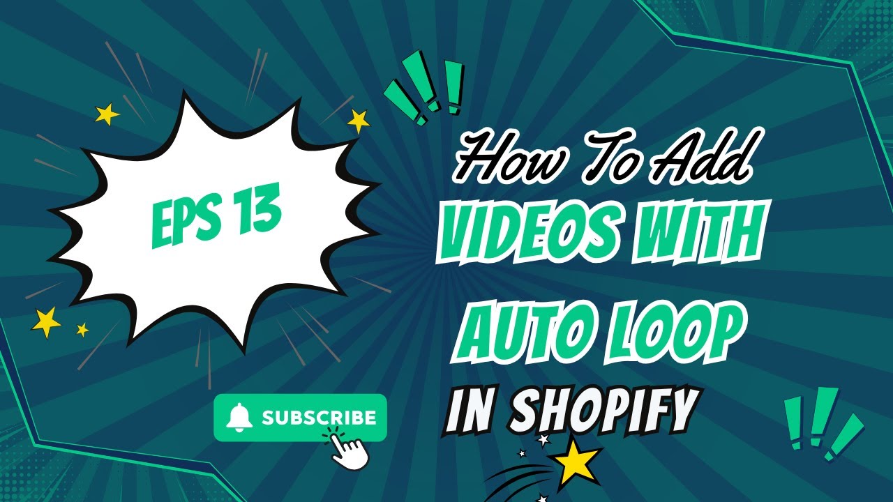 Ep 13 How To Add Videos With Auto Loop In Shopify - YouTube