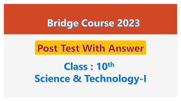 #10th Science-I #Post Test 2023 With Answer Urdu Medium #सेतू अभ्यास #Bridge Course
