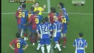 Barcelona 1  Espanyol 2 Highlights 21.02.2009