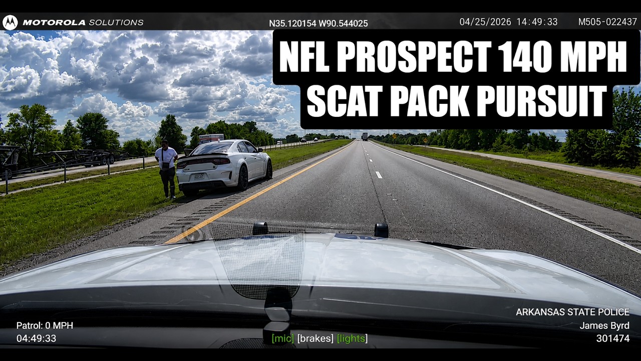Trooper James BYRD 140 MPH Pursuit of College Football Star and NFL Prospect-Scat Pack Spiked!