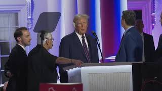 Trump performs walkthrough of convention stage ahead of highly anticipated RNC speech Thursday