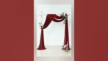 Floral &curtains backdrop stage idea| Backdrop ideas #shorts #shortsvideo #shortfeed #shortsyoutube