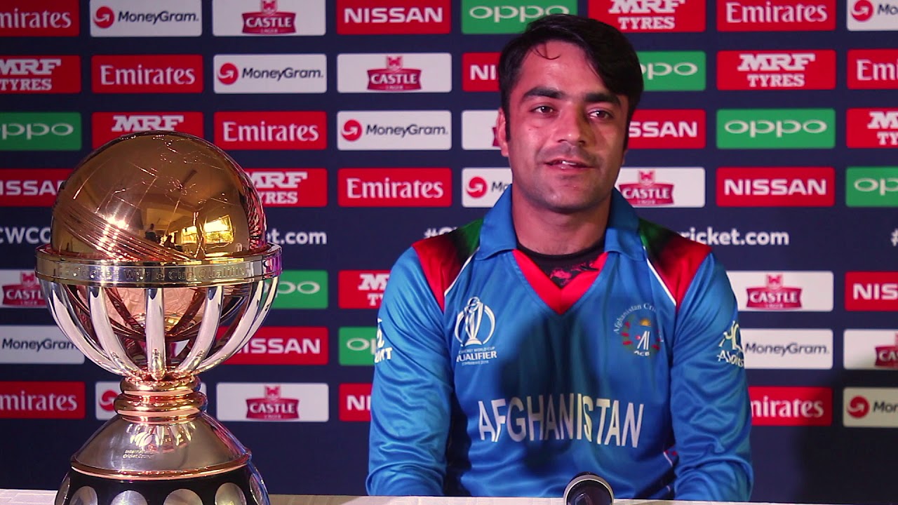 twenty20 world cup 2019 Cricket World Cup Qualifier 2018: Afghanistan's Rashid Khan (Pashto)