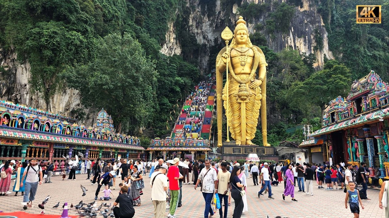 Batu Cave Walk Tour: Temples & Breathtaking Views | Kuala Lumpur, Malaysia | 4K