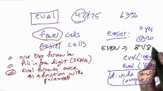 Making Fewer Calls Solution - Design of Computer Programs