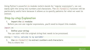 How to Easily Split a String into Numbers and Characters in Python