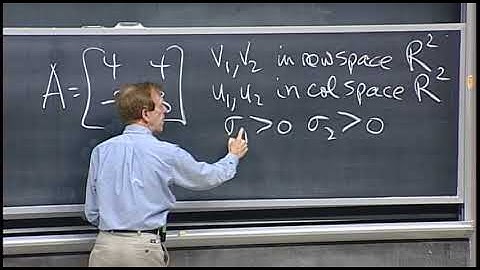 29. Singular Value Decomposition