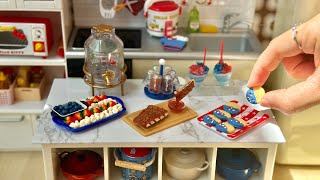 Miniverse Remix: 4th of Jul in Re-ment kitchen | ASMR Miniature Cooking