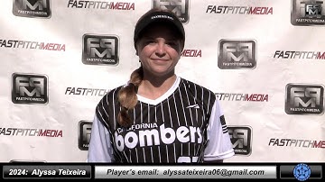 2024 Alyssa Teixeira 4.2 GPA - Outfielder and Second Base Softball Skills Video - Norcal Bombers