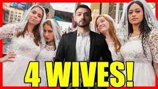 Walking with 4 Wives in New York City