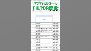 FILTER関数を使って条件に一致したデータを自動的にフィルタする #googleスプレッドシート