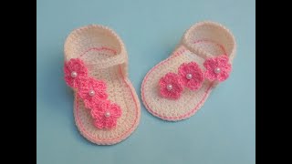 Crochet Baby Summer Sandals in Hindi/Urdu/हिंदी/उर्दू में न्यू बेबी क्रोकेट समर सैंडल