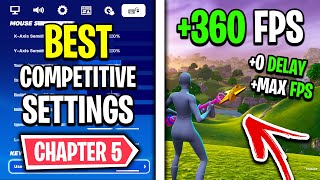 The BEST Competitive Settings in Fortnite Chapter 5! 🔧 (FPS Boost + 0 Input Delay)