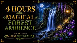 4 Hours of Magical Forest Ambience 🌙 Relaxing Waterfall Sounds & Peaceful Ambient Music