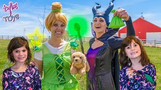 Kate &amp; Lilly LEARN to fly from Tinker Bell and Maleficent!