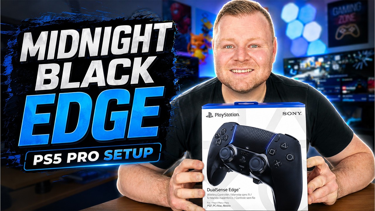 DualSense Edge Midnight Black Edition Controller Unboxing & PS5 