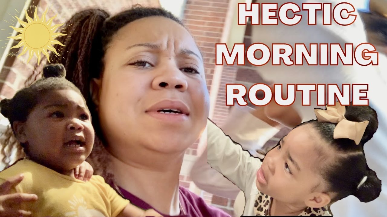 HECTIC MORNING ROUTINE WITH TWO KIDS | GETTING READY FOR SCHOOL - YouTube
