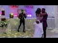 Couples  first dance with chimesax  wine23