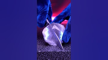 Cutting a moonlit crystal with surreal precision #ai #asmr #abstract