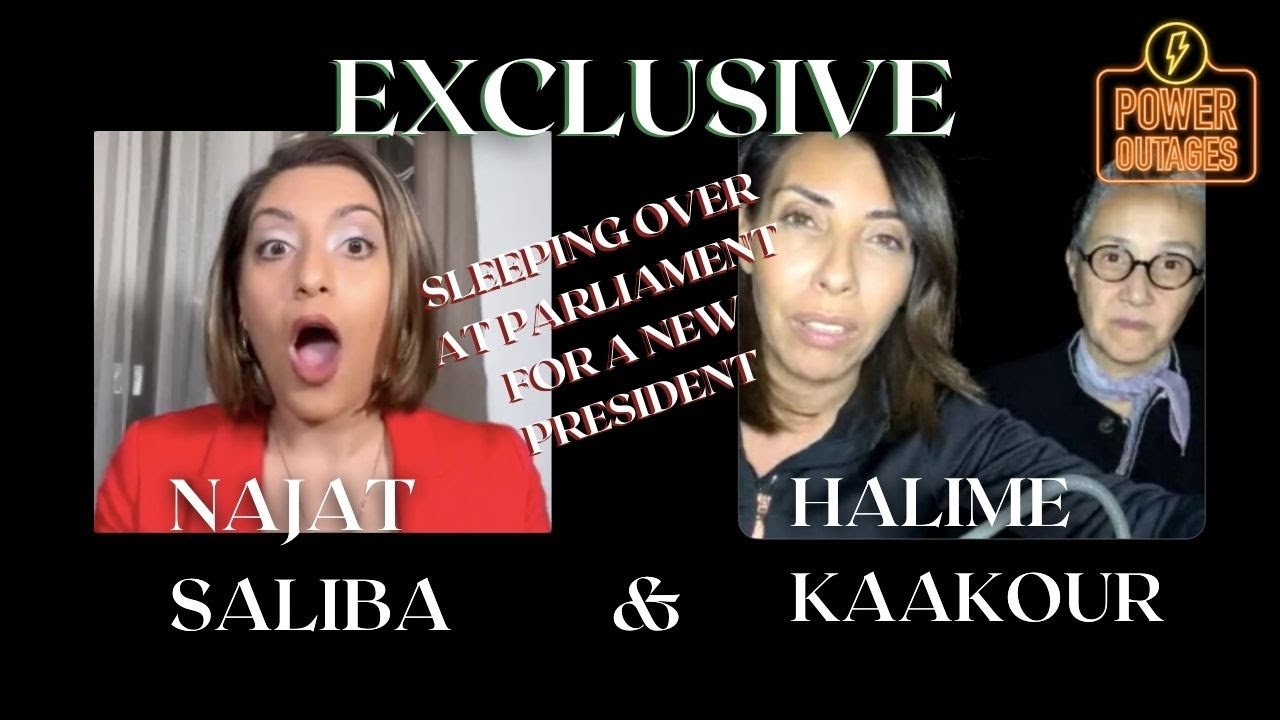 EXCLUSIVE INTERVIEW WITH NAJAT AOUN SALIBA & HALIME KAAKOUR SLEEPING OVERNIGHT INSIDE PARLIAMENT