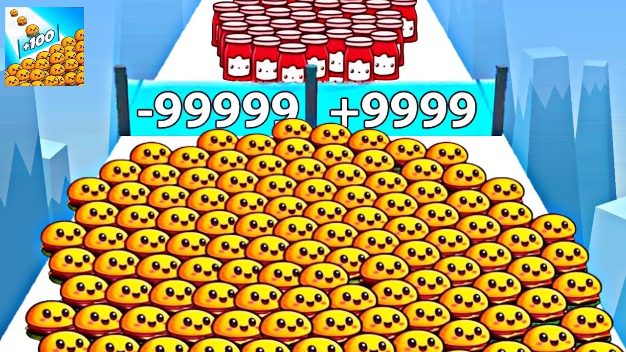 FOOD RUN - Level Up Fruits (Satisfying Asmr Gameplay Mobile, Math Foods Run)