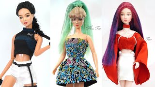 10 DIY Barbie Hacks To Look Like BLACKPINK | Jennie, Lisa, Jisoo, Rose