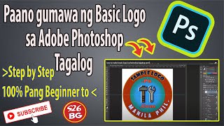 how to make basic logo tutorial in photoshop tagalog Part1