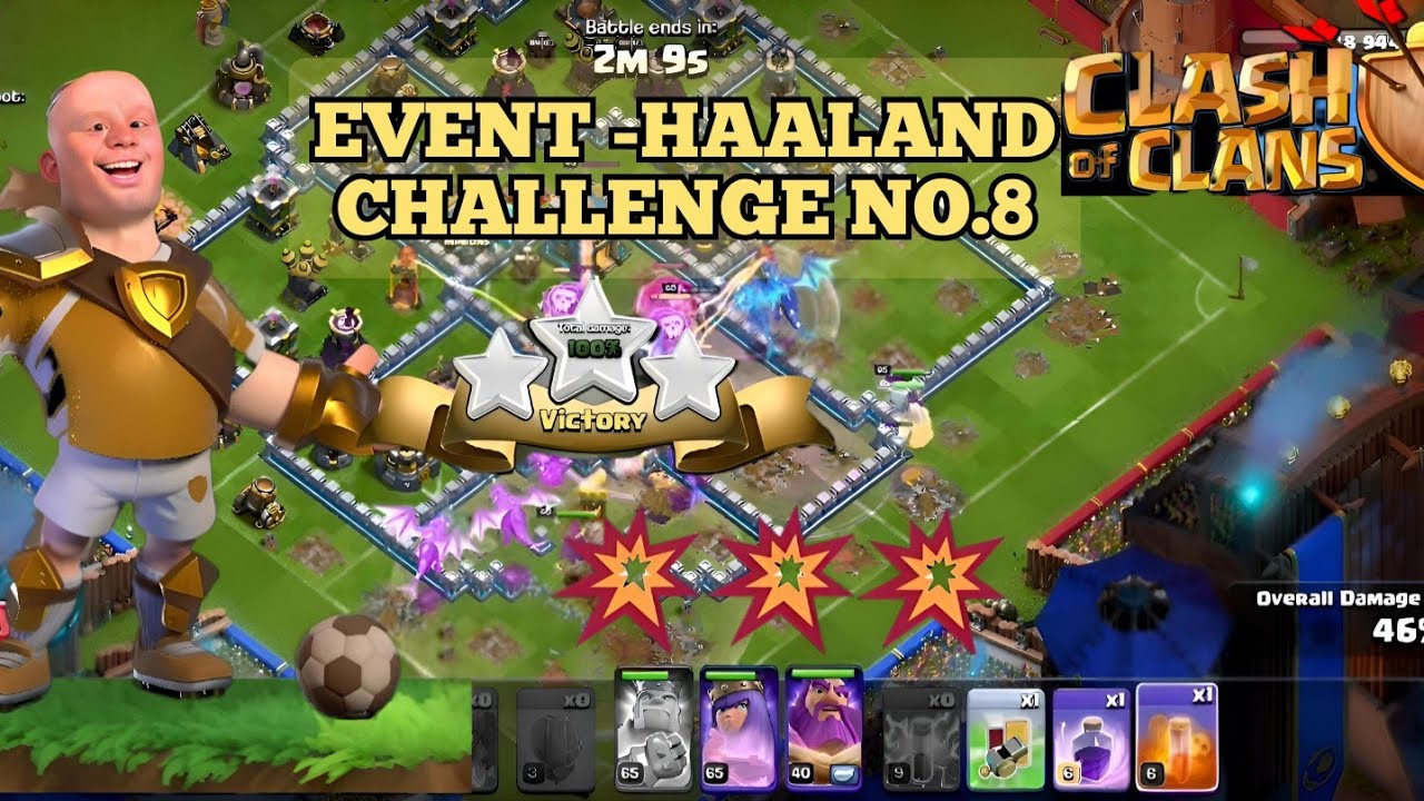 "Achieve 3-Star Glory in Haaland Challenge 8 Quick Qualifier | Clash of Clans"
