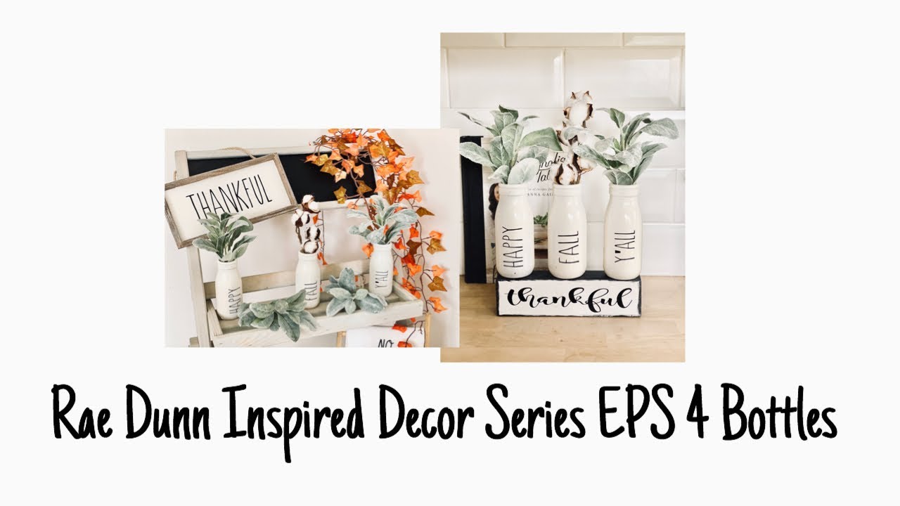 Rae Dunn Inspired Decor Series Esp 4 Bottles