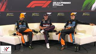 F1 Italian GP 2025 Race Press Conference - Max Verstappen, Lando Norris, Oscar Piastri