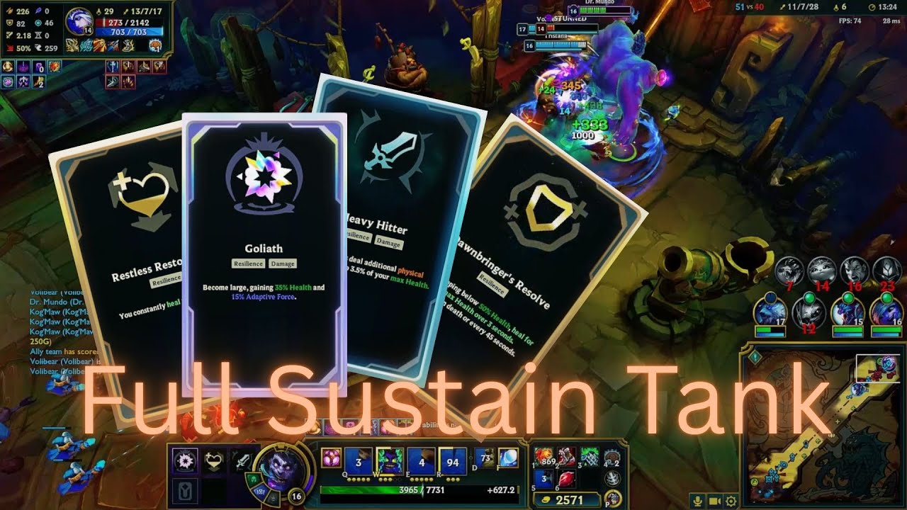 Full Sustain Tank Mundo Aram Mayhem - LoL Gameplay