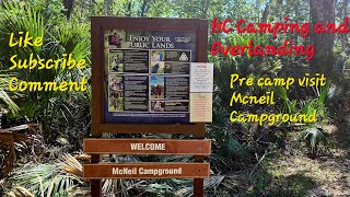 Pre camp visit to Mcneil Campground in Dade city ,fl Primative camping at its finest.3 campsites 