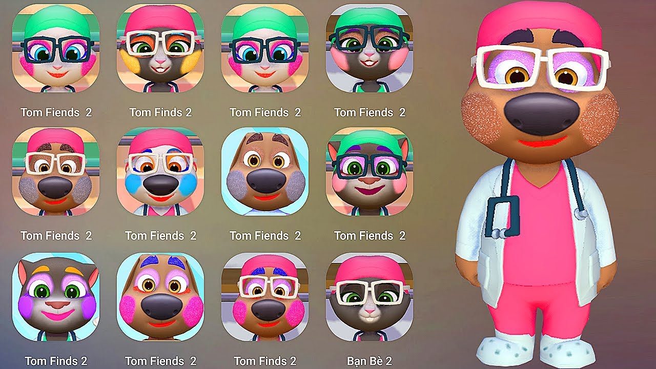 My Talking Tom Finds 2 Hallowen Explore doctor costumes oral hygiene Game Play 😚