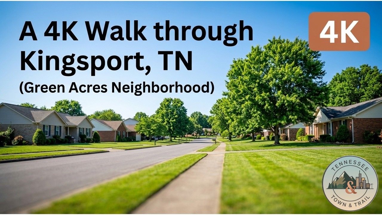 4K Walk through Kingsport, TN (Green Acres Neighborhood)