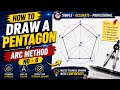 How to draw a pentagon by arc method #method-6 // Engineering Drawing // Geometry