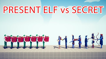 PRESENT ELF Team vs SECRETS Team - Totally Accurate Battle Simulator TABS