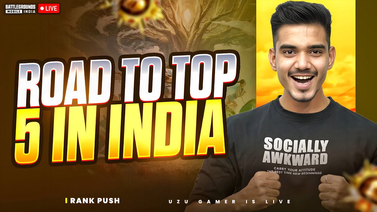 TOP 5 TODAY ? | CONQUEROR RANK PUSH DAY 17 | BGMI LIVE | UZU GAMER