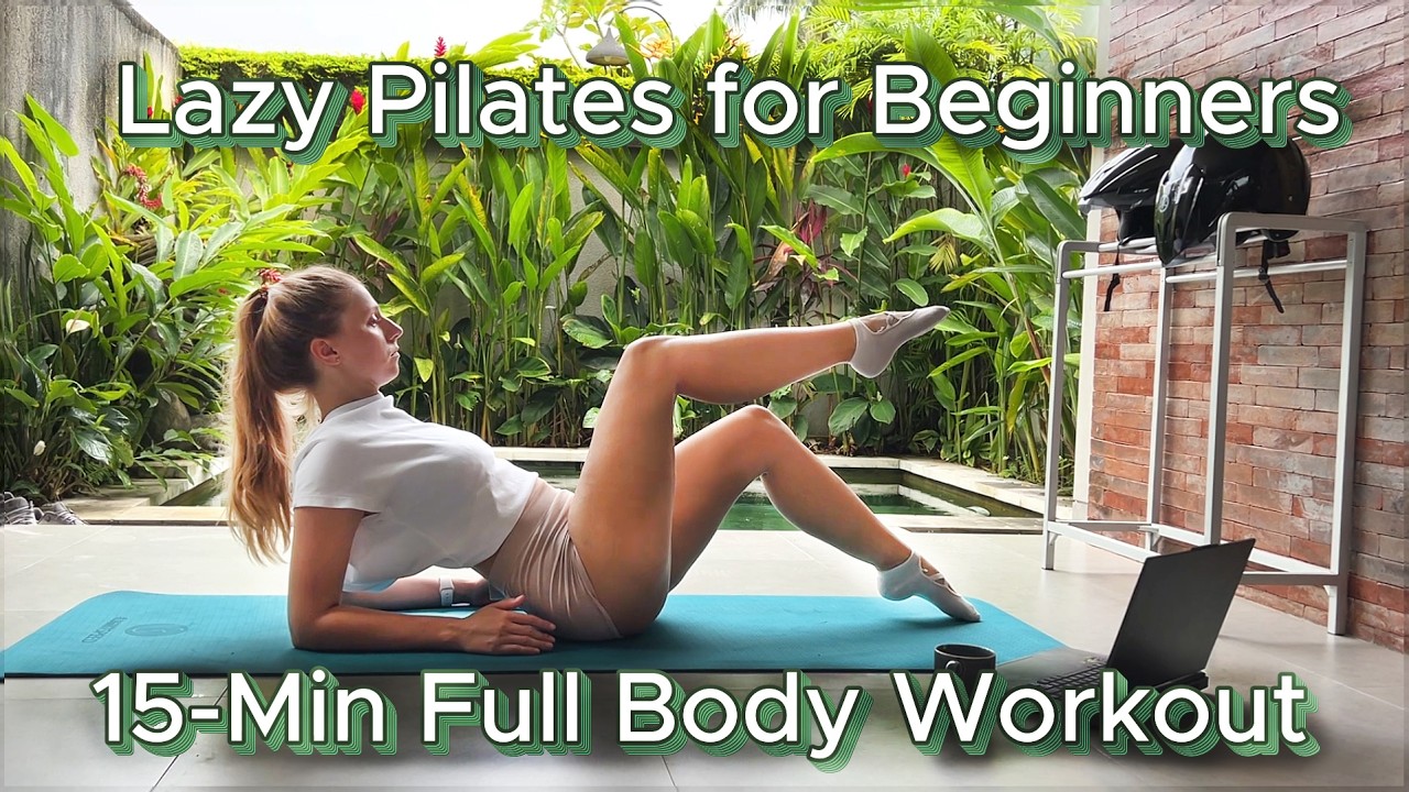 Lazy Pilates for Beginners — 15-Minute Full Body Easy At Home Workout (No Equipment)