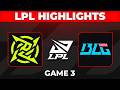 NIP vs BLG Highlights Game 3 | LPL 2026 Split 2 | Ninjas in Pyjamas vs Bilibili Gaming