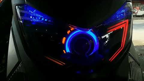 Custom headlamp nmax aes projector + lazy eyes concept