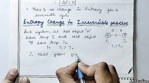 Entropy change in irreversible process || B.Sc. 2nd year || #hpu #bsc #physics