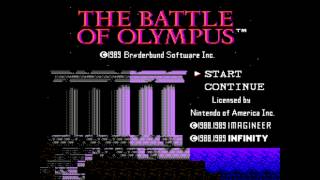 The Battle of Olympus Title Screen (NES)