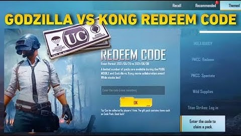 PART 2 GODZILLA VS KONG REDEEM CODE